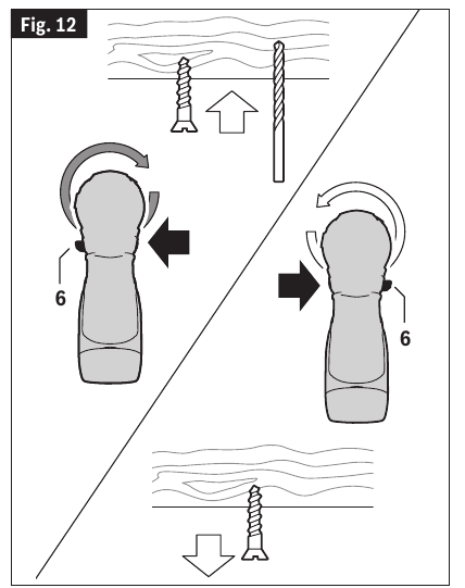 Bosch - GSR12V-300FC - Forward/Reversing Lever and Trigger Lock Forward/Reversing Lever and Trigger Lock