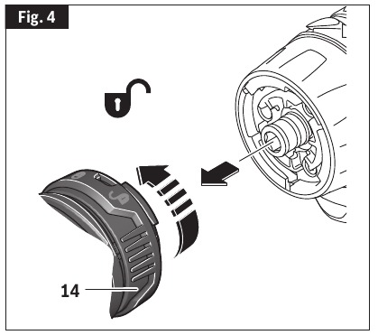 Bosch - GSR12V-300FC - Mounting and Removing Adapters - Step 2 Mounting and Removing Adapters - Step 2