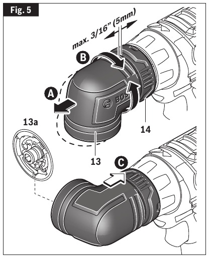 Bosch - GSR12V-300FC - Using Right Angle Adapter Using Right Angle Adapter