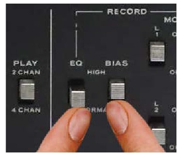Teac - 3340S - RECORD BIAS and EQ switches RECORD BIAS and EQ switches