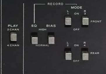 Teac - 3340S - RECORD MODE switches RECORD MODE switches