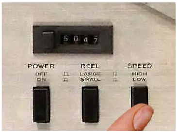 Teac - 3340S - Tape SPEED (High-Low) selector switch Tape SPEED (High-Low) selector switch