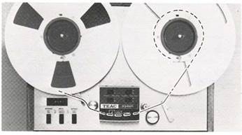 Teac - 3340S - Threading the tape Threading the tape