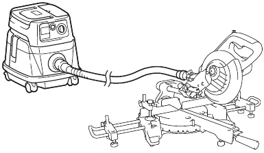 Makita - LS0714 - ASSEMBLY - Connecting a vacuum cleaner ASSEMBLY - Connecting a vacuum cleaner