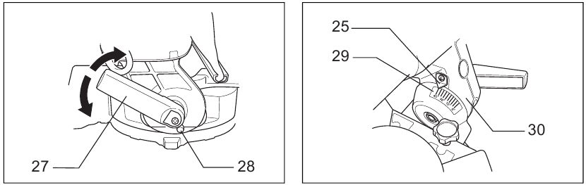 Makita - LS0714 - INSTALLATION - Adjusting the bevel angle INSTALLATION - Adjusting the bevel angle