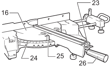 Makita - LS0714 - INSTALLATION - Adjusting the miter angle INSTALLATION - Adjusting the miter angle