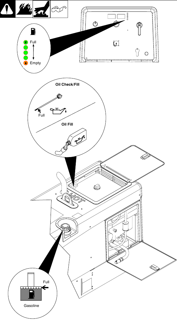 Miller - Trailblazer 302 - Engine Prestart Checks (Kohler-Powered Units) Engine Prestart Checks (Kohler-Powered Units)