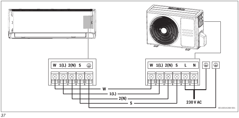 Bosch - Climate 7100i - Electrical connection - Step 3 Electrical connection - Step 3