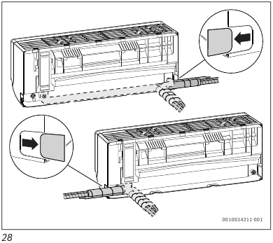 Bosch - Climate 7100i - Installing the indoor unit - Step 5 Installing the indoor unit - Step 5