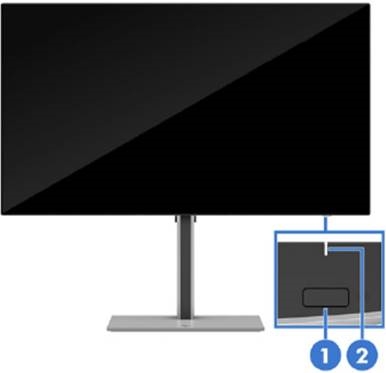 HP - Pro 5 Series - Monitor features - Front components Monitor features - Front components