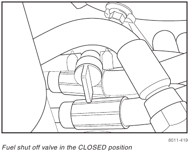 Husqvarna - RZ5426 - CONTROLS - Fuel Shut Off Valve Operation CONTROLS - Fuel Shut Off Valve Operation