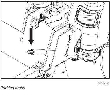 Husqvarna - RZ5426 - MAINTENANCE - Checking the Parking Brake MAINTENANCE - Checking the Parking Brake