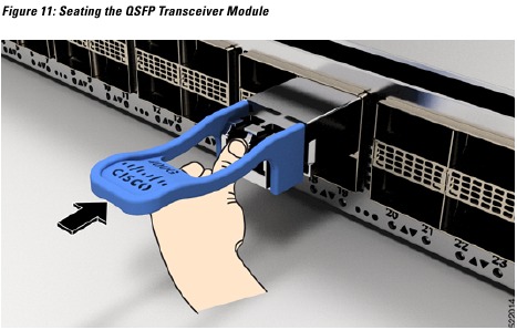 Cisco - NCS 5500 Series - Installing the QSFP Transceiver Module - Step 2 Installing the QSFP Transceiver Module - Step 2