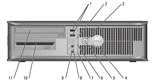 Dell - OptiPlex GX520 DCTR - Desktop Computer — Front View Desktop Computer — Front View