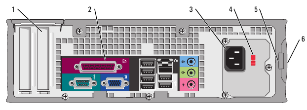 Dell - OptiPlex GX520 DCTR - Small Form Factor Computer — Back View Small Form Factor Computer — Back View