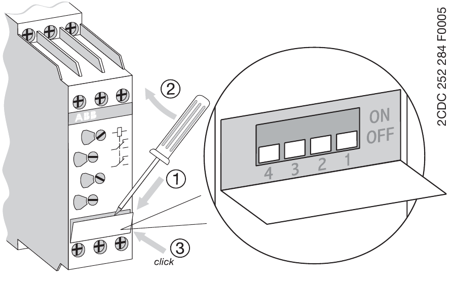 ABB - CM Series - DIP switch position DIP switch position