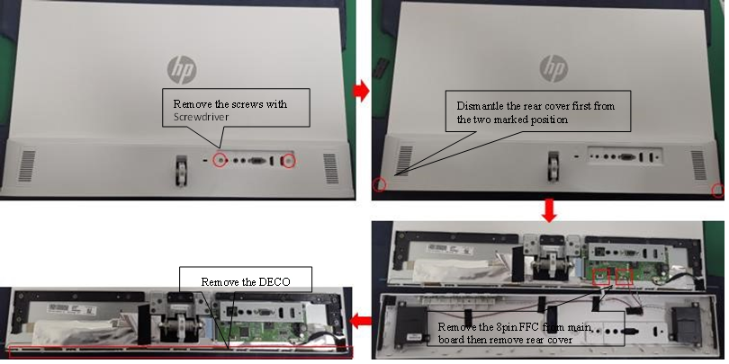 HP - M24fwa - Product Disassembly Process - Step 3 Product Disassembly Process - Step 3