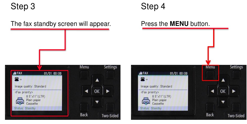 Canon - PIXMA MX860 Series - Setting Up The Receive Mode - Step 2 Setting Up The Receive Mode - Step 2