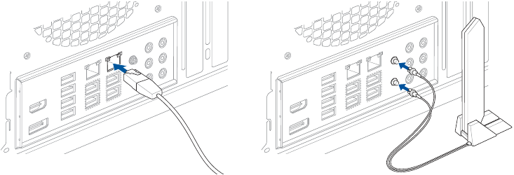 Asus - X870 MAX GAMING WIFI7 Series - Connecting to Internet via Ethernet/Wi-Fi antenna Connecting to Internet via Ethernet/Wi-Fi antenna