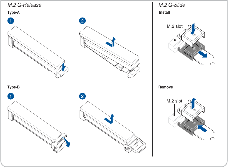 Asus - X870 MAX GAMING WIFI7 Series - M2 Q-Release and M2 Q-Slide M2 Q-Release and M2 Q-Slide