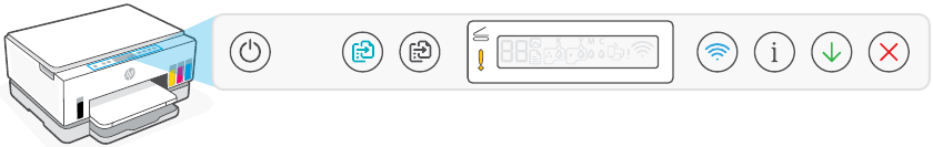 HP - Smart Tank 6000 Series - Control panel buttons and lights Control panel buttons and lights