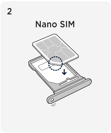 Motorola - Razr 60 ultra - Inserting the SIM card - Step 2 Inserting the SIM card - Step 2