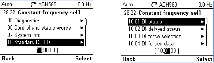 ABB - 580 Series - Programming for inverted DI function - Step 2 Programming for inverted DI function - Step 2