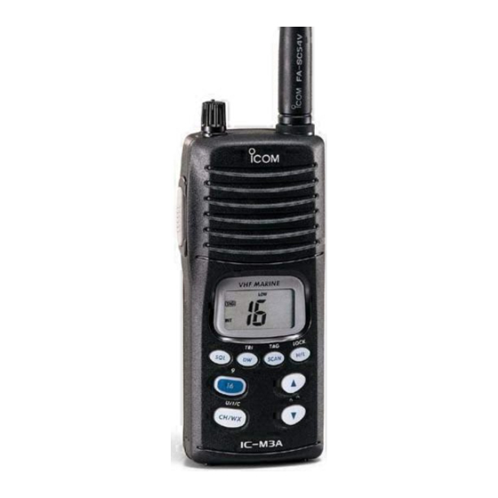 ICOM IC M3A TRANSCEIVER INSTRUCTION MANUAL ManualsLib