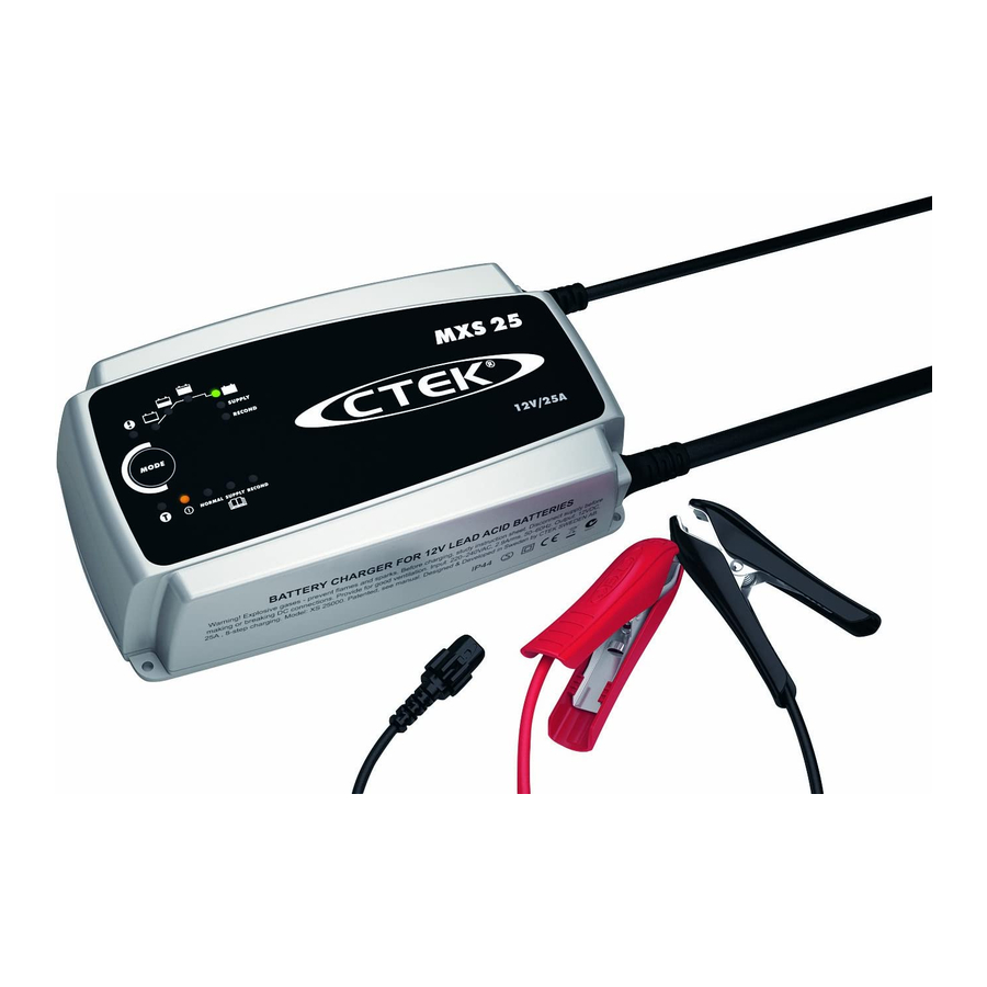 Ctek Mxs Battery Charger Manual Manualslib