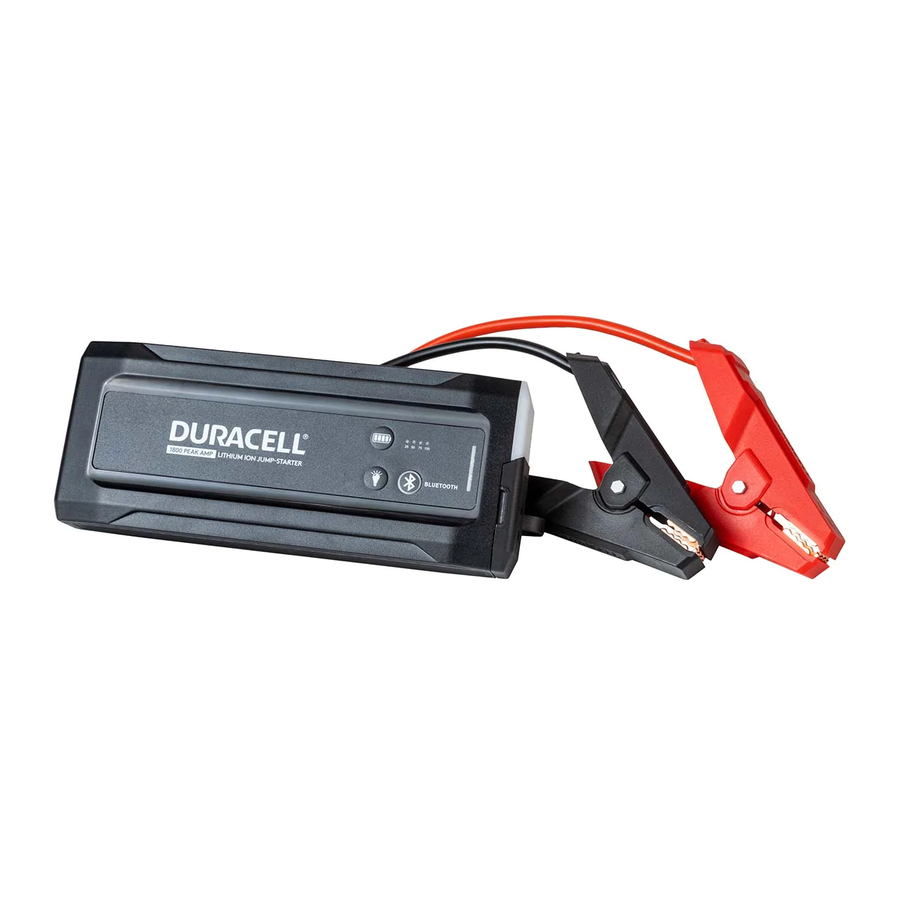 Duracell DRLJS110B DRBTLC 1100 Li Ion Jump Starter Manual