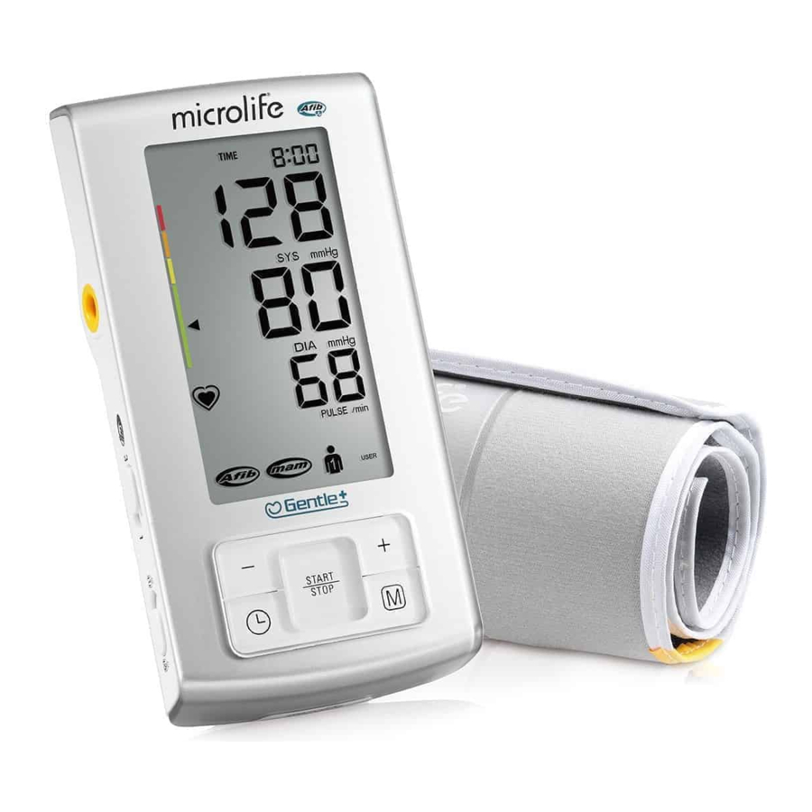 Microlife Bp A Pc Blood Pressure Monitor Manual Manualslib