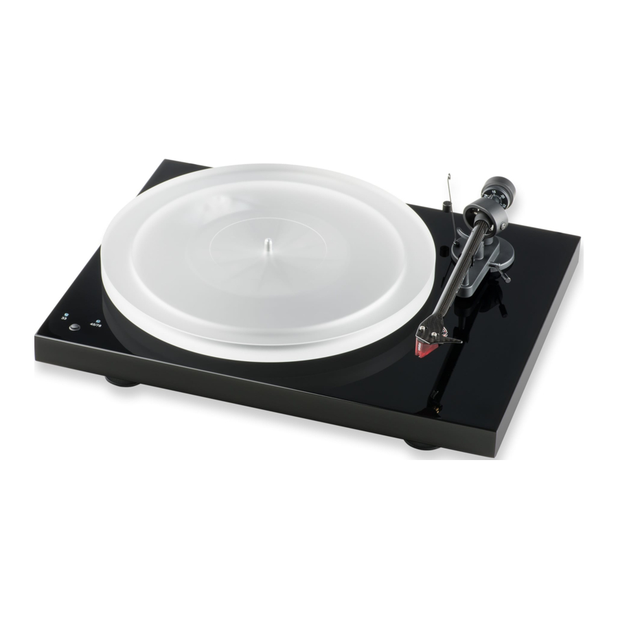 Pro Ject Audio Systems Debut Carbon DC Esprit SB Record Player Manual