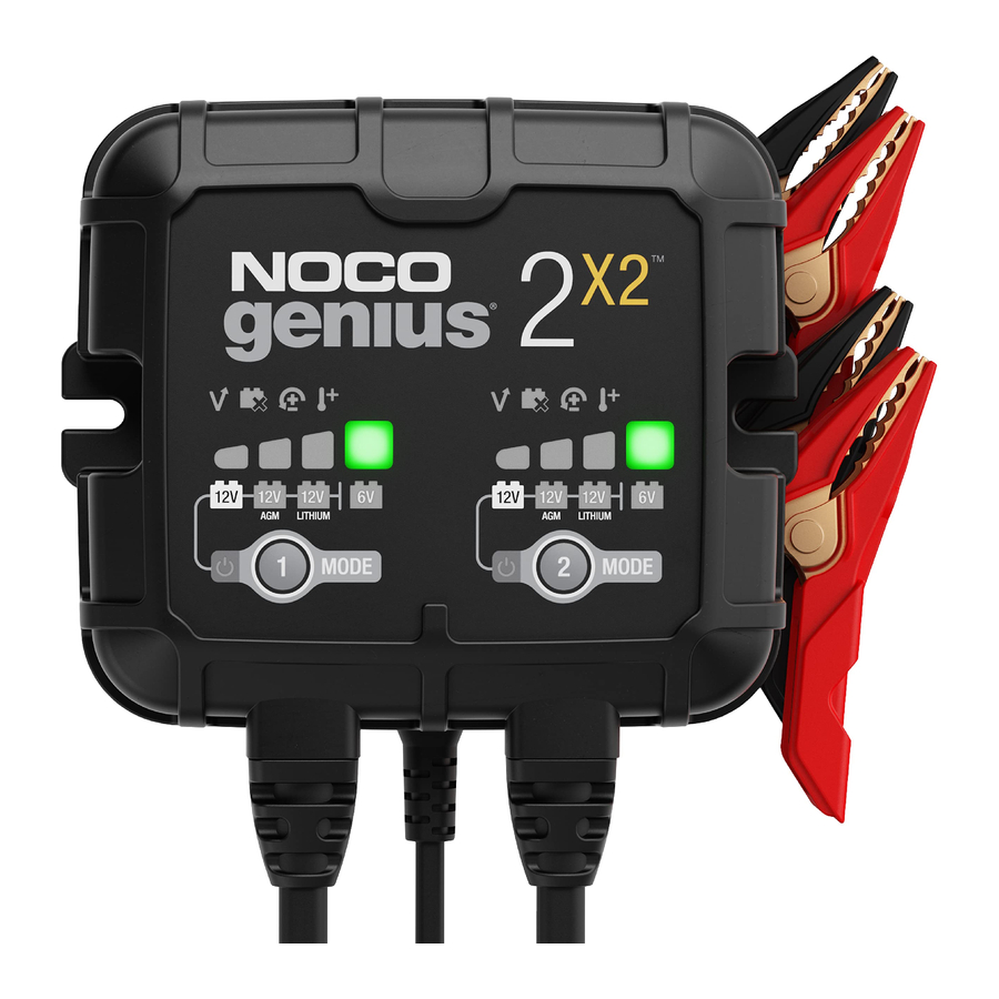 NOCO GENIUS2X2 GENIUS2X4 Multi Bank Series Battery Chargers Manual