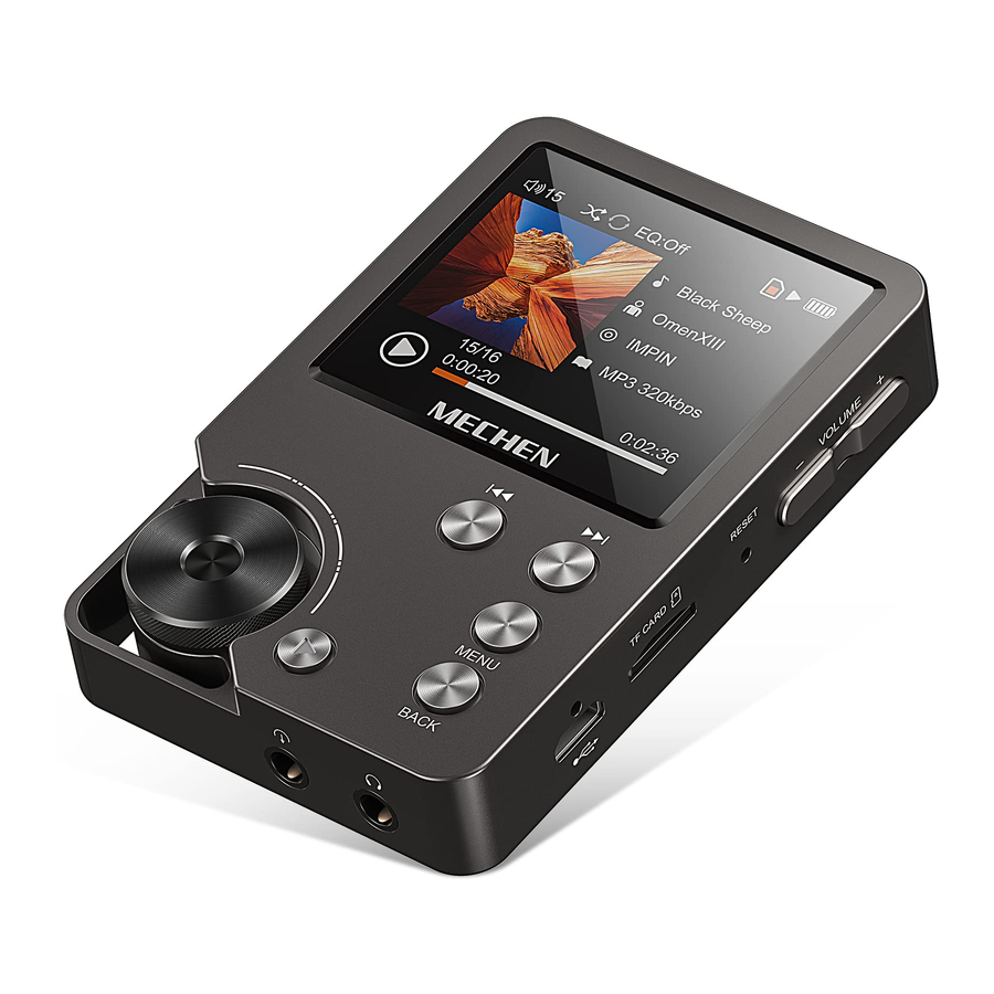 Mechen M Hifi Mp Player Manual Manualslib