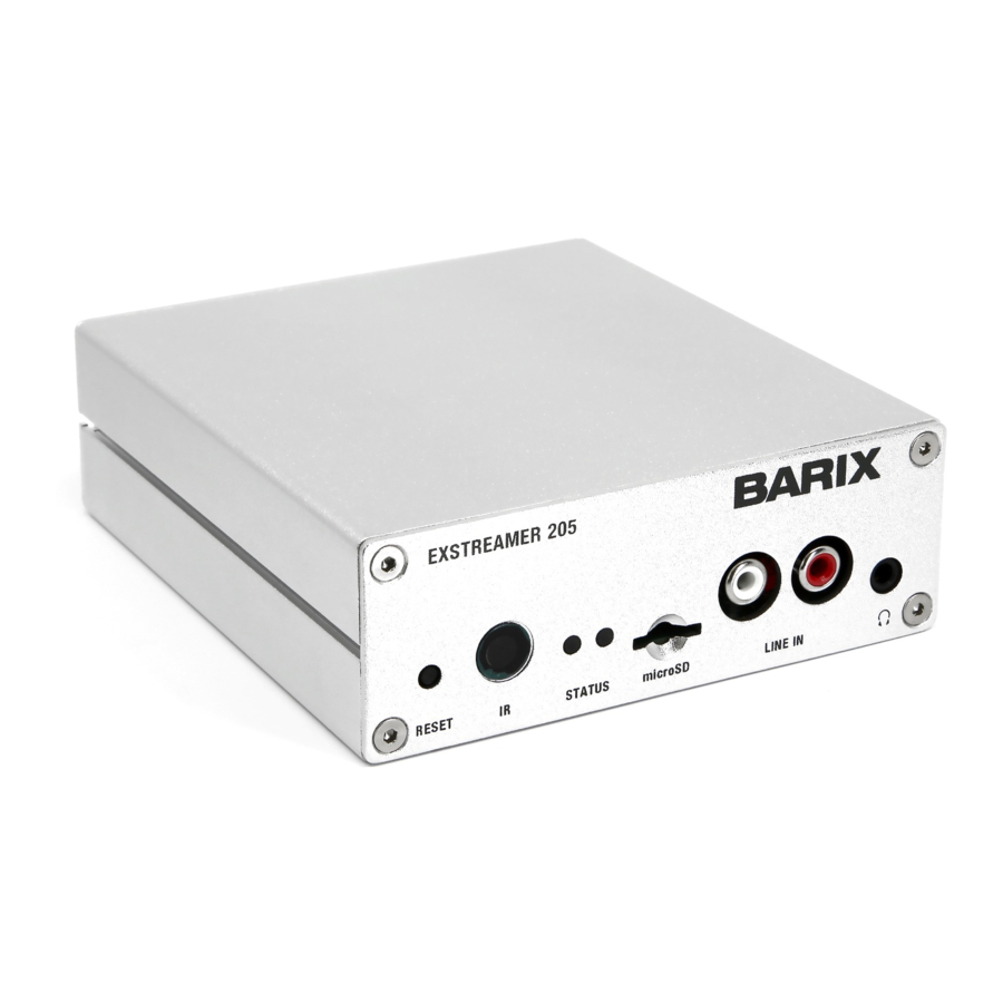 BARIX EXSTREAMER 205 Multiformat IP Audio Decoder With Amplifier