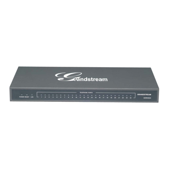 Grandstream Networks Gxw Gateway User Manual Manualslib