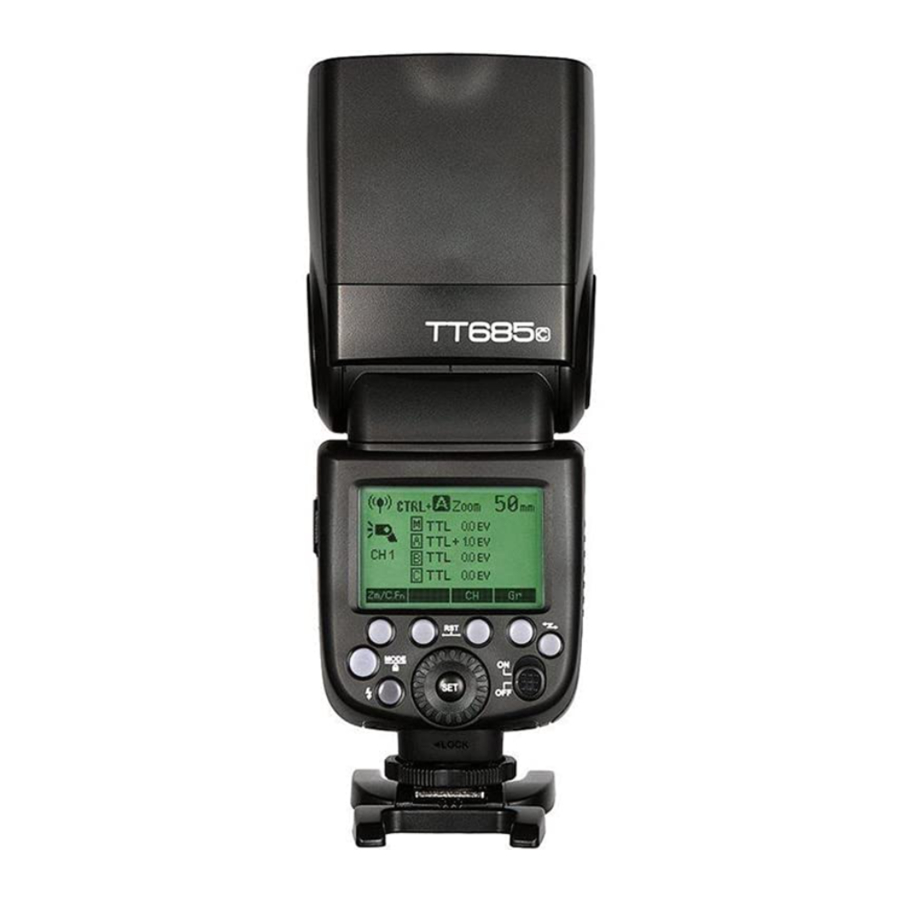 Godox Tt C Thinklite Ttl Camera Flash For Canon Manual Manualslib