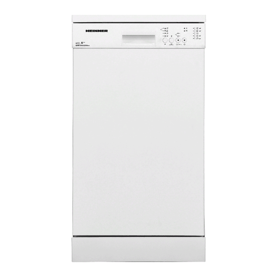 User Manuals Heinner Hdw Fs Wa Dishwasher