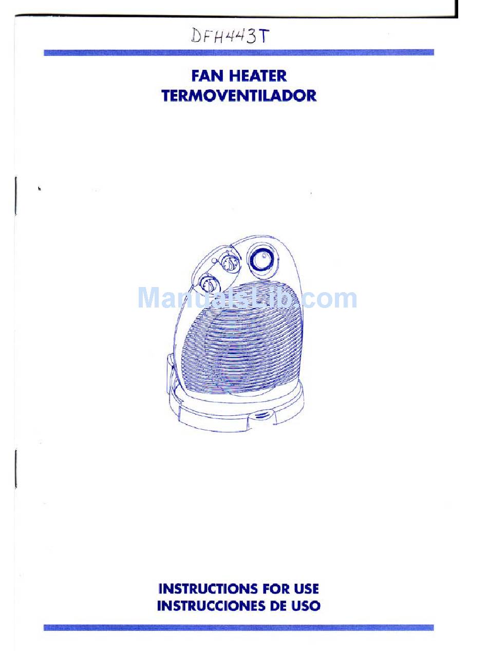 DELONGHI DFH443T HEATER INSTRUCTIONS FOR USE MANUAL ManualsLib