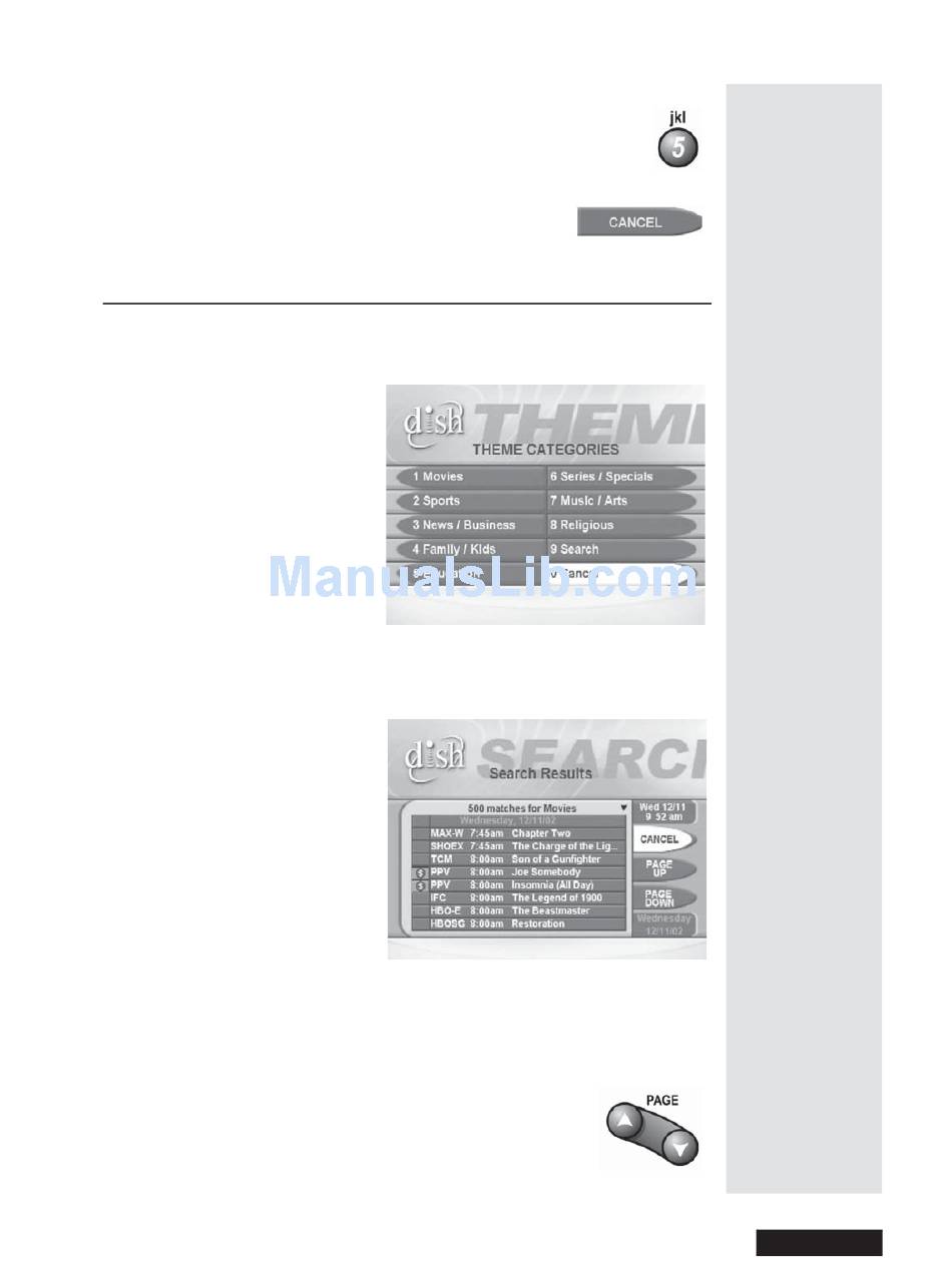 Use Themes - Dish Network 112182 User Manual [Page 43] | ManualsLib