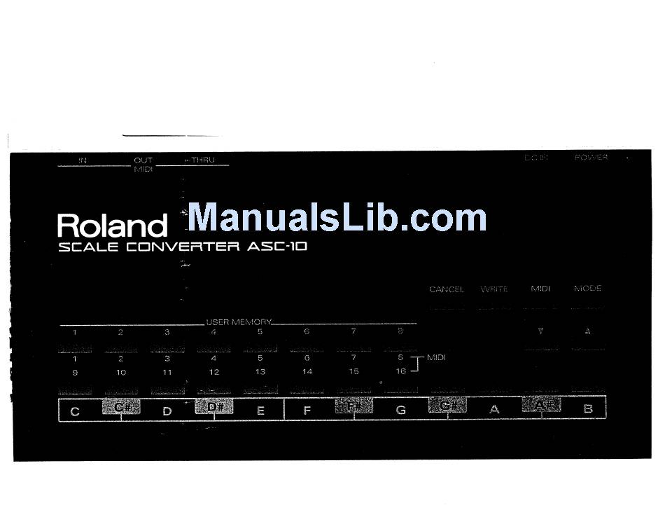 Roland Asc 10 Owner S Manual Pdf Download Manualslib