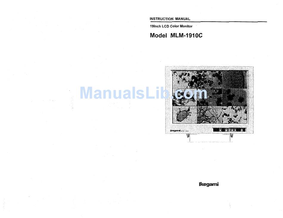 IKEGAMI MLM-1910C INSTRUCTION MANUAL Pdf Download | ManualsLib