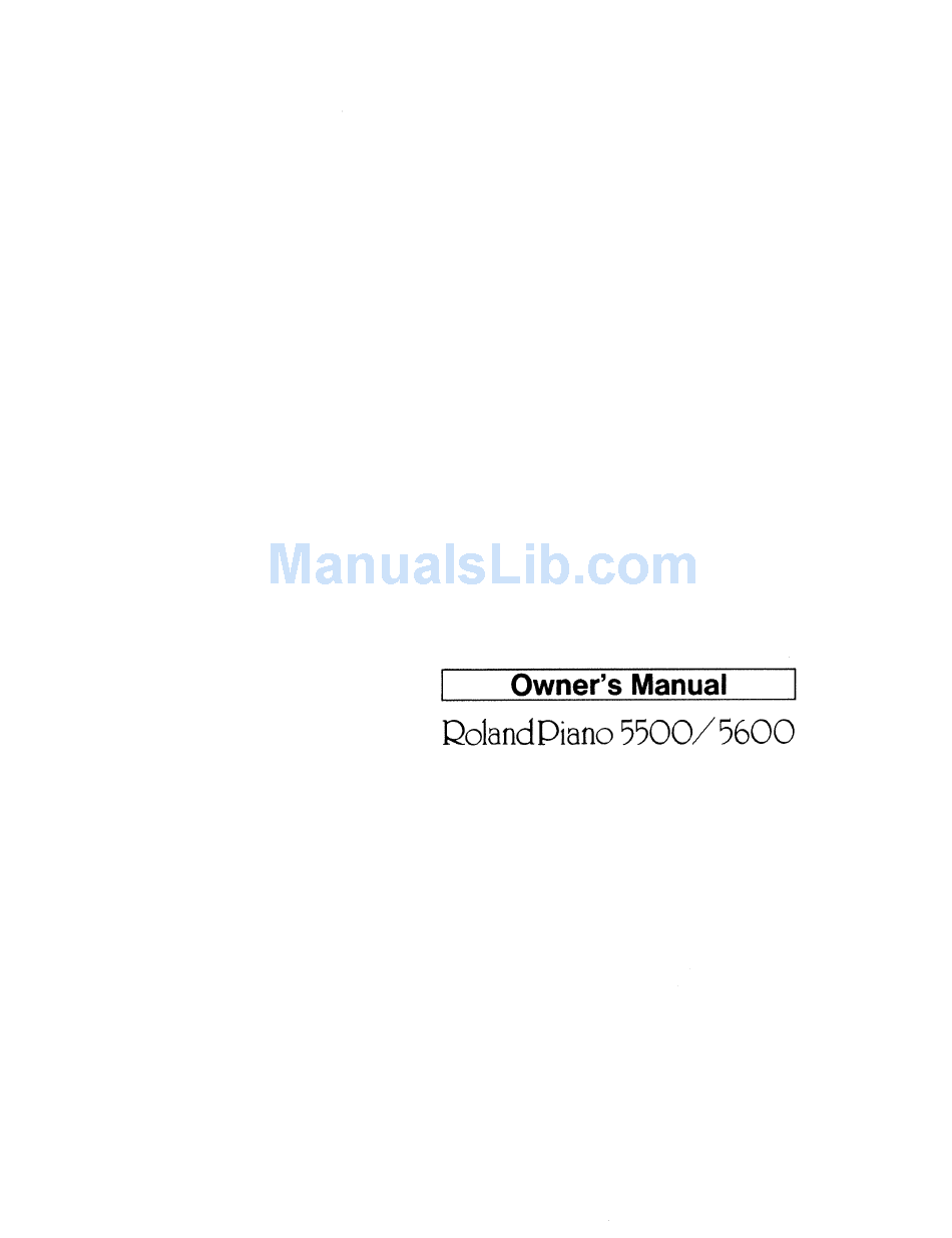 Roland 5500 Owner S Manual Pdf Download Manualslib