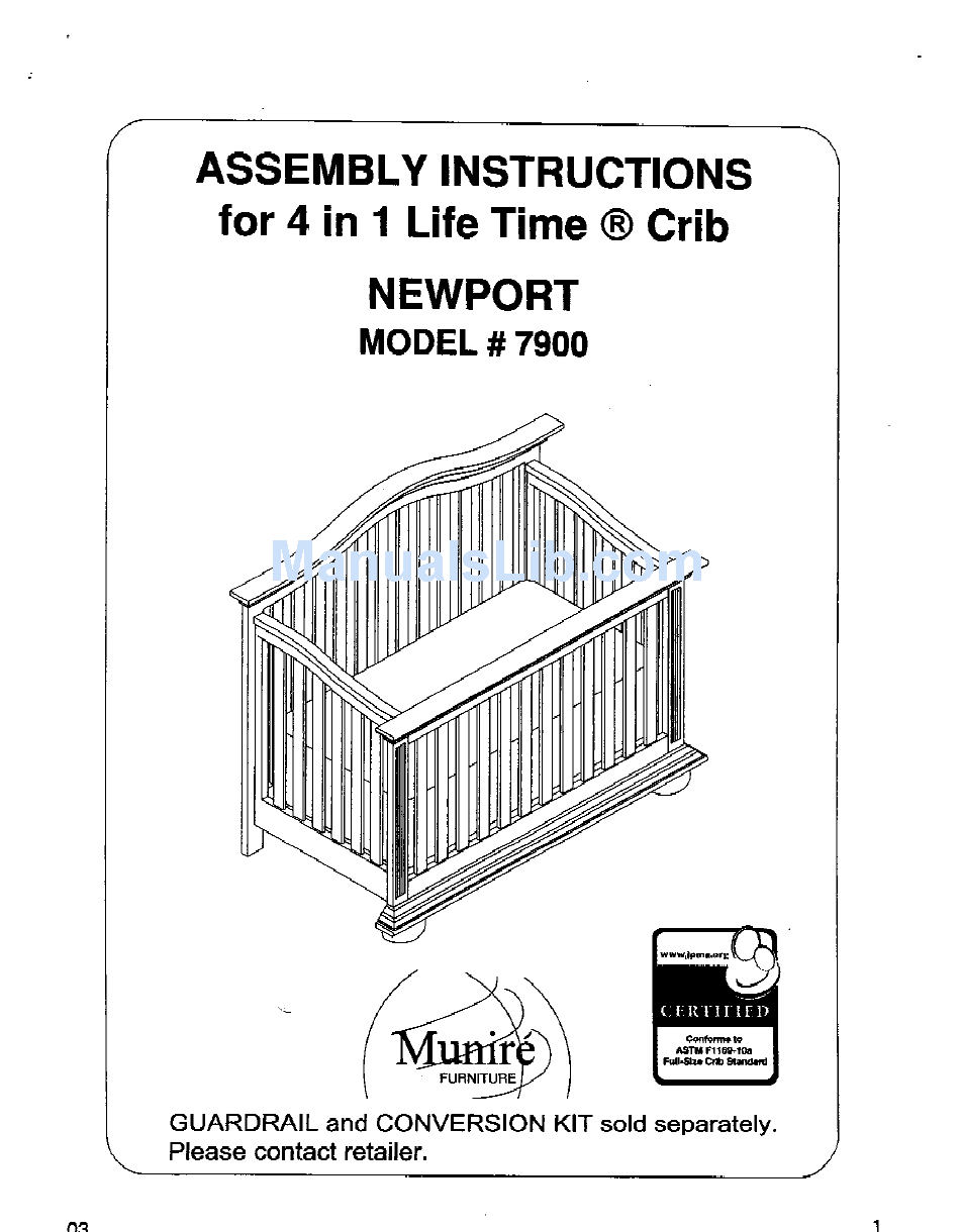 Munire 4 in 1 lifetime sale crib