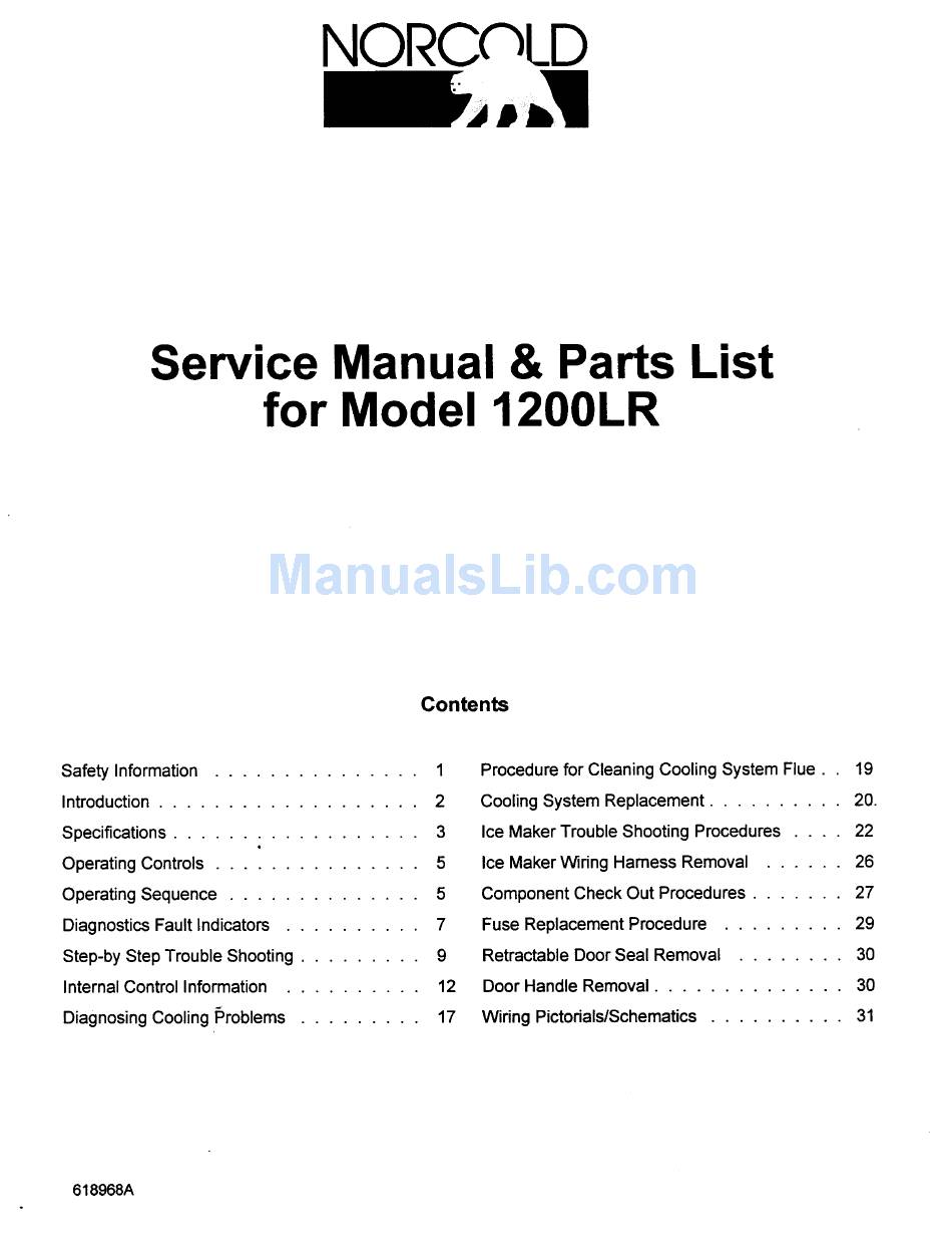 Norcold Refrigerator 6062 Manual