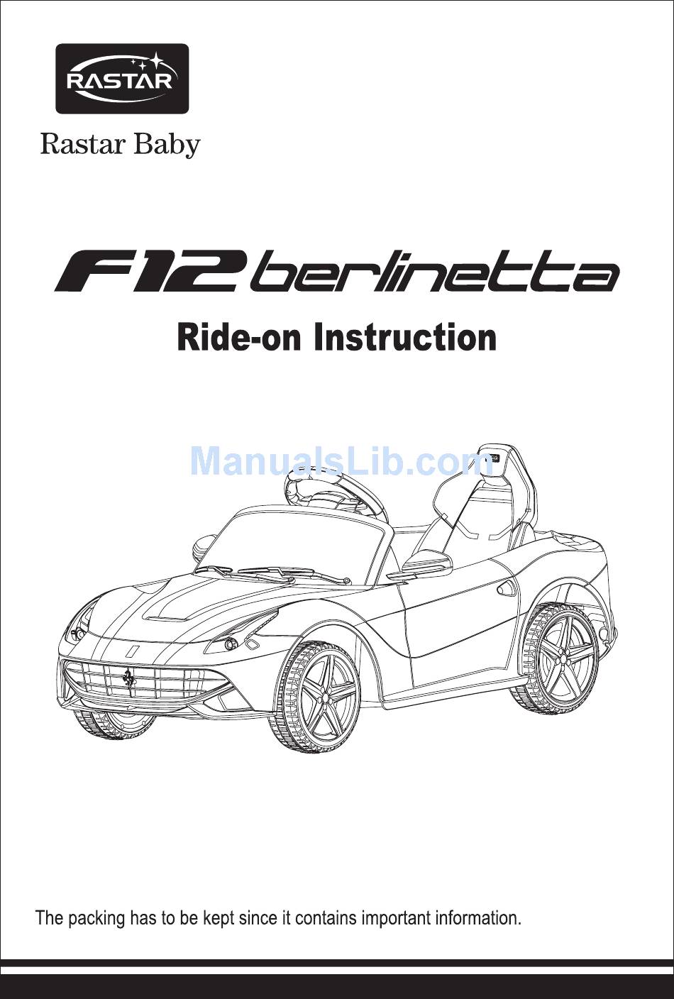 rastar f12 berlinetta