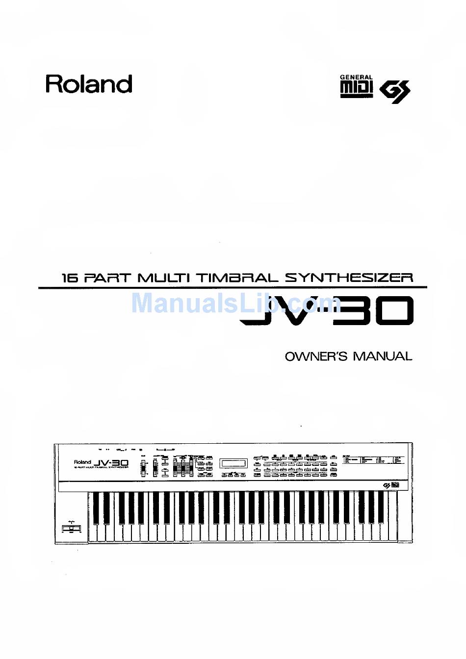 Roland Jv 30 Owner S Manual Pdf Download Manualslib