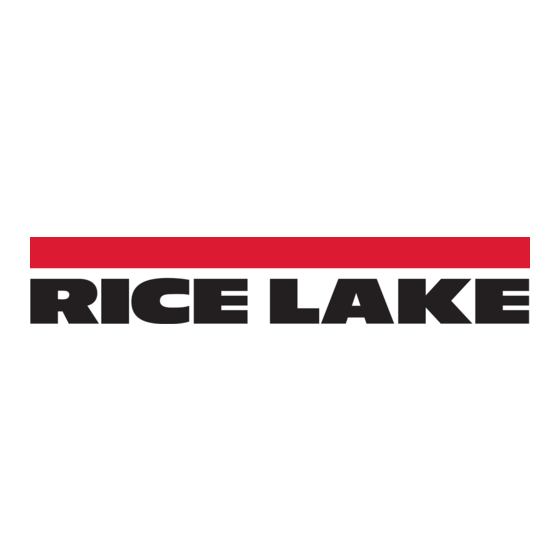 Rice Lake RS-130 Operation Manual