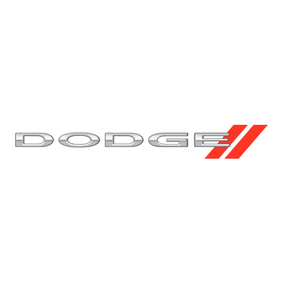 Dodge Sprinter 2009 Owner's Manual