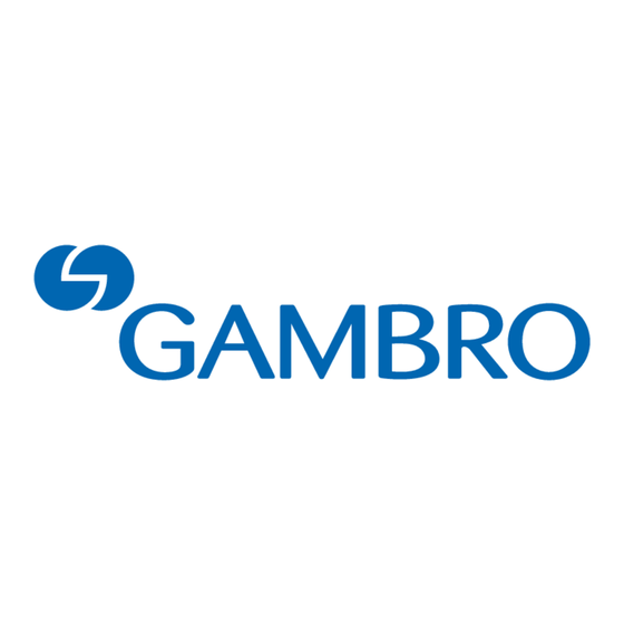 Gambro WRO 300 H Manual